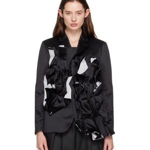 Preowned w/ tags AUTHENTIC COMME DES GARÇONS WOMEN BLAZER BLACK SIZE MEDIUM